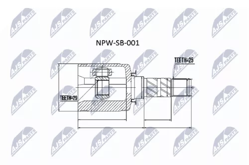 Front Left Front Right Inner NTY Cv Joint & Boot Kit
