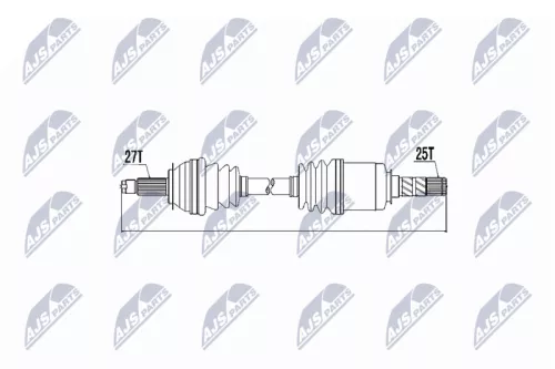 NTY NTY NPW-SB-010 NTY NPW-SB-010 Drive Shaft 