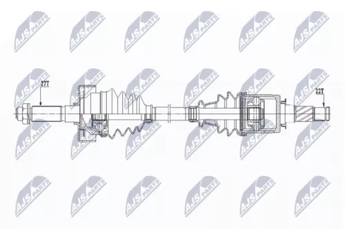 NTY NTY NPW-SB-023 NTY NPW-SB-023 Drive Shaft 