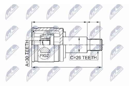 Inner NTY Cv Joint & Boot Kit