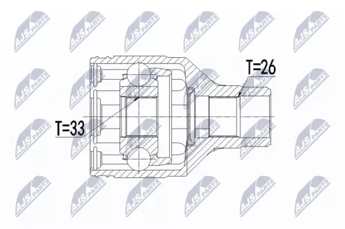 Inner NTY Cv Joint & Boot Kit
