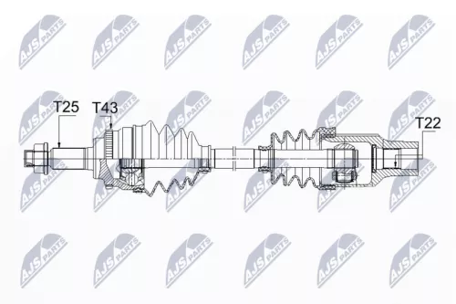 NTY NTY NPW-SU-025 NTY NPW-SU-025 Drive Shaft 