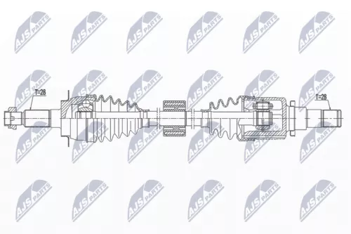 NTY NTY NPW-SU-037 NTY NPW-SU-037 Drive Shaft 