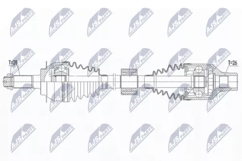 NTY NTY NPW-SU-054 NTY NPW-SU-054 Drive Shaft 