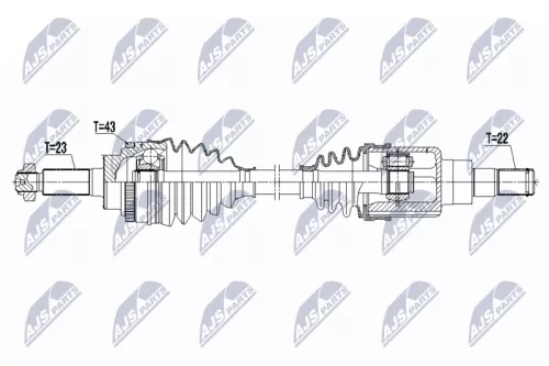 NTY NTY NPW-SU-075 NTY NPW-SU-075 Drive Shaft 