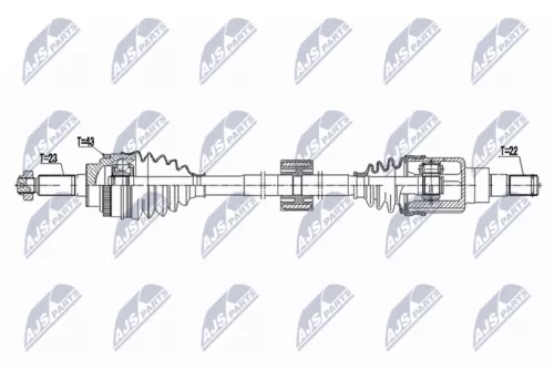 NTY NTY NPW-SU-077 NTY NPW-SU-077 Drive Shaft 