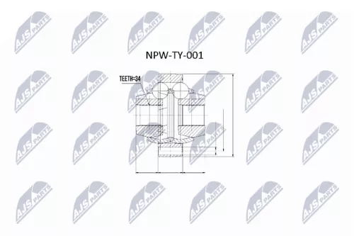 Inner Front NTY Cv Joint & Boot Kit