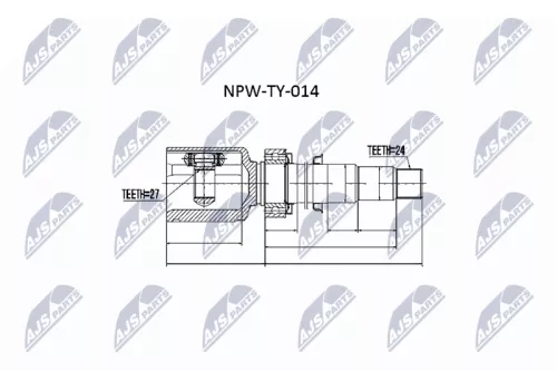 Inner Front Right NTY Cv Joint & Boot Kit