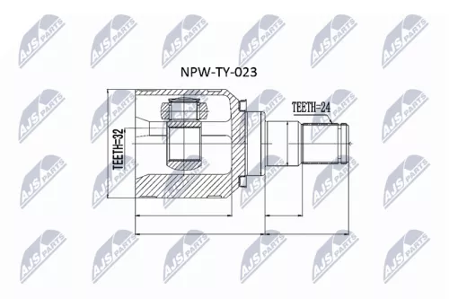 Inner Front Left NTY Cv Joint & Boot Kit