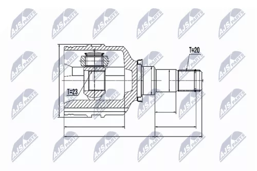 Front Left NTY Cv Joint & Boot Kit