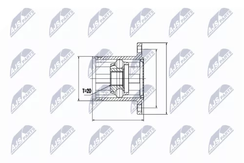 NTY NTY NPW-TY-062 Front Inner NTY Cv Joint & Boot Kit 