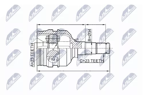 Front Left NTY Cv Joint & Boot Kit
