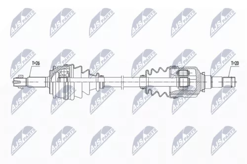 NTY NTY NPW-TY-135 NTY NPW-TY-135 Drive Shaft 