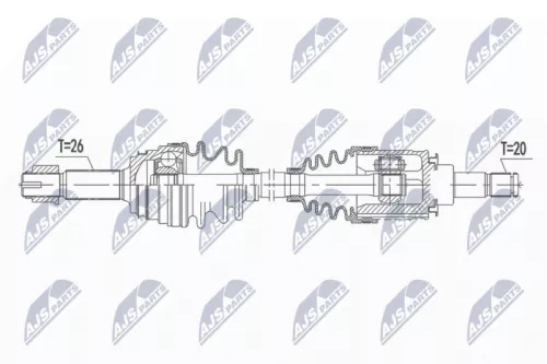 NTY NTY NPW-TY-141 NTY NPW-TY-141 Drive Shaft 