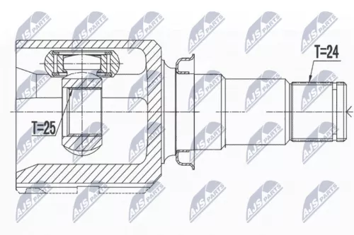 Front Right NTY Cv Joint & Boot Kit