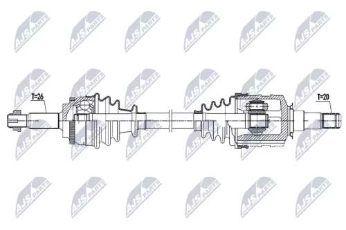 NTY NTY NPW-TY-190 NTY NPW-TY-190 Drive Shaft 