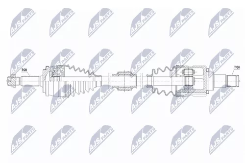 NTY NPW-TY-203 Drive Shaft