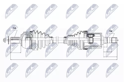 NTY NTY NPW-VV-022 NTY NPW-VV-022 Drive Shaft 