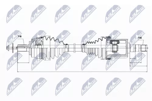 NTY NTY NPW-VV-030 NTY NPW-VV-030 Drive Shaft 
