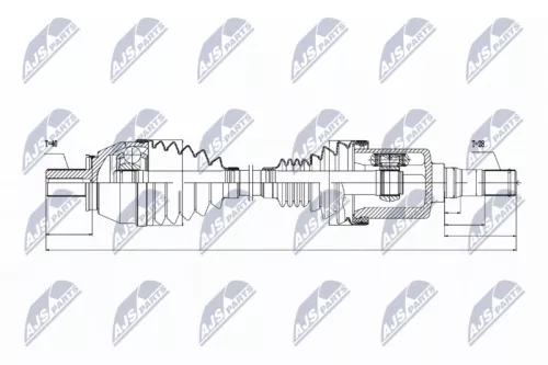 Front Left NTY Drive Shaft