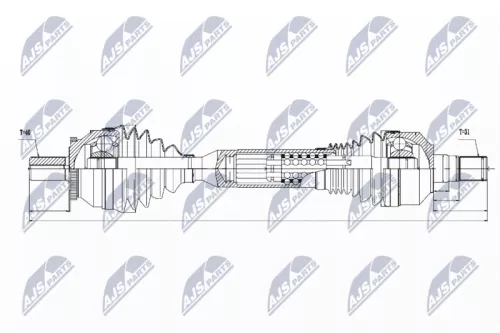 NTY NPW-VV-061 Drive Shaft