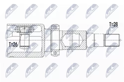 Front Right NTY Cv Joint & Boot Kit