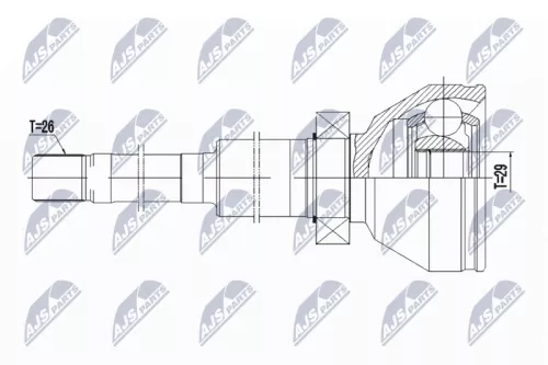 NTY NTY (NPW-VV-072) Joint Kit, drive shaft 