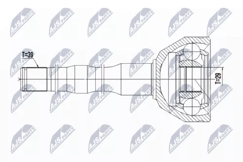 Front Right NTY Cv Joint & Boot Kit
