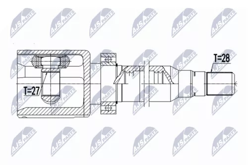 Front Right NTY Cv Joint & Boot Kit