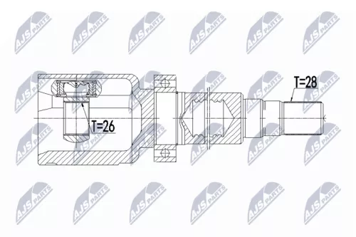 Front Right NTY Cv Joint & Boot Kit