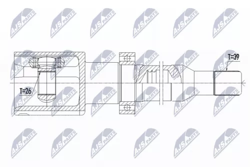Front Right NTY Cv Joint & Boot Kit