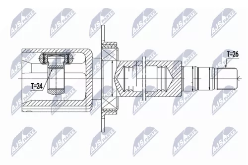 Front Right NTY Cv Joint & Boot Kit