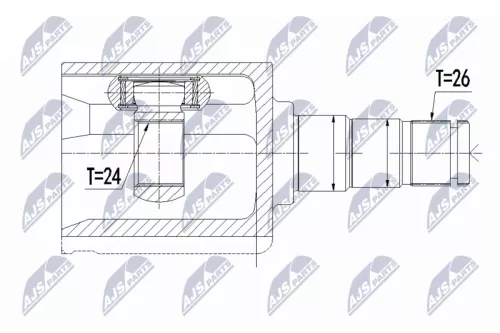 Front Left NTY Cv Joint & Boot Kit