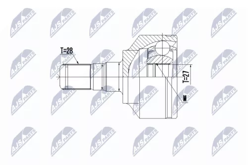 Front Left NTY Cv Joint & Boot Kit
