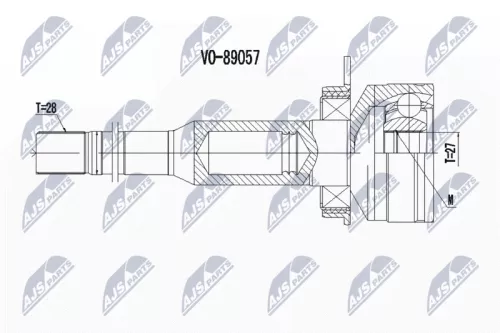Front Right NTY Cv Joint & Boot Kit