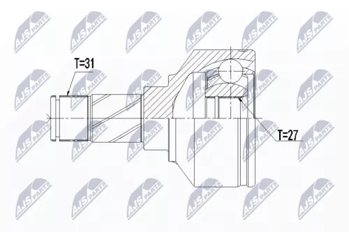 NTY NTY NPW-VV-106 Front Left NTY Cv Joint & Boot Kit 