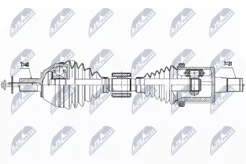 NTY NPW-VV-115 Drive Shaft
