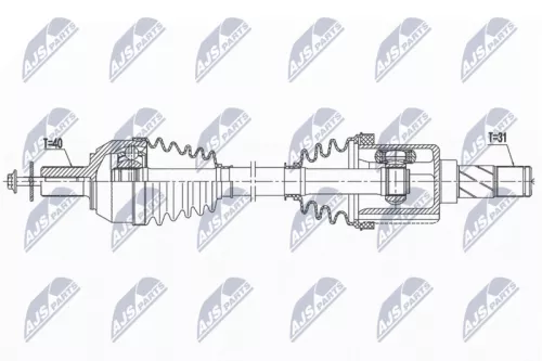 NTY NTY NPW-VV-146 NTY NPW-VV-146 Drive Shaft 