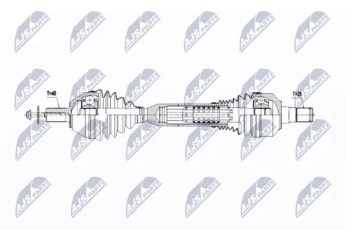 NTY NTY NPW-VV-148 NTY NPW-VV-148 Drive Shaft 
