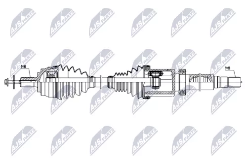 NTY NTY NPW-VV-161 NTY NPW-VV-161 Drive Shaft 