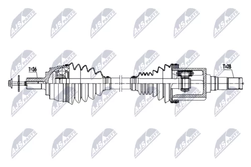 NTY NTY NPW-VV-162 NTY NPW-VV-162 Drive Shaft 