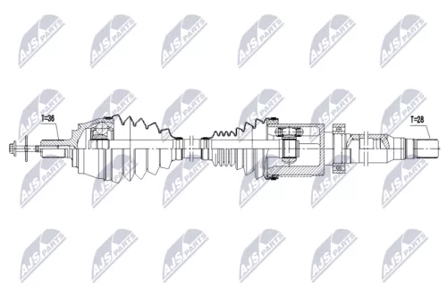 NTY NTY NPW-VV-163 NTY NPW-VV-163 Drive Shaft 
