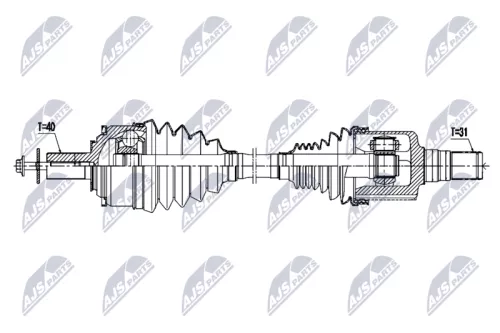 NTY NTY NPW-VV-164 NTY NPW-VV-164 Drive Shaft 