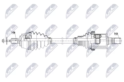 NTY NPW-VV-166 Drive Shaft
