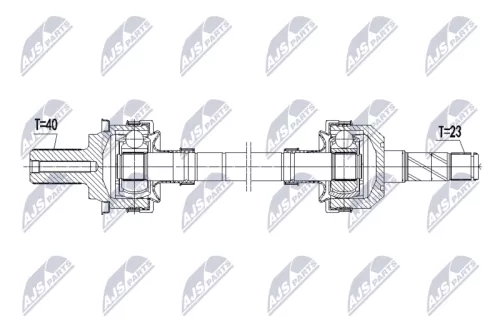 NTY NPW-VV-168 Drive Shaft