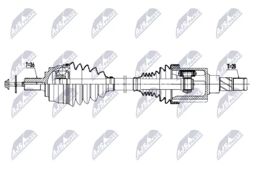 NTY NTY NPW-VV-170 NTY NPW-VV-170 Drive Shaft 