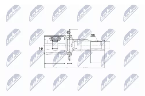 Front Right NTY Cv Joint & Boot Kit