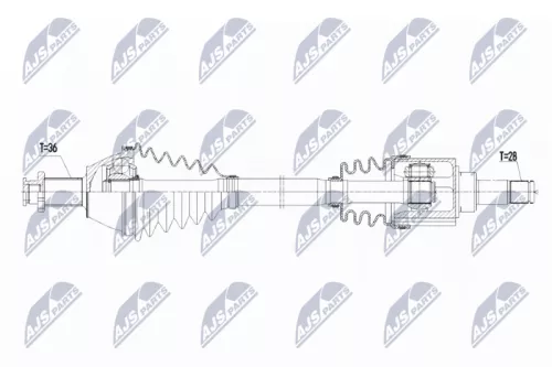 NTY NPW-VW-073 Drive Shaft
