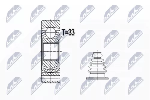 NTY NTY (NPW-VW-074) Inner Front NTY Cv Joint & Boot Kit 