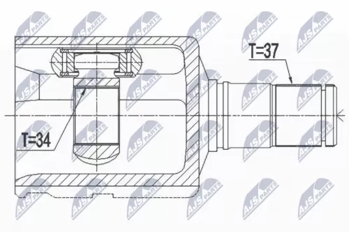 Front Left NTY Cv Joint & Boot Kit